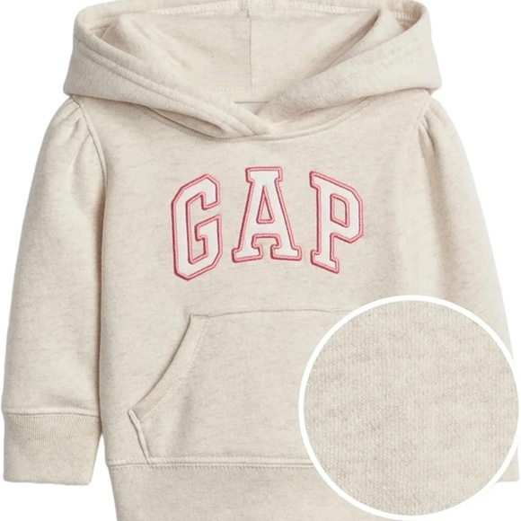 GAP Logo Pullover Hooded Sweatshirt in Heathered Gray sz 2T EUC - Picture 1 of 10